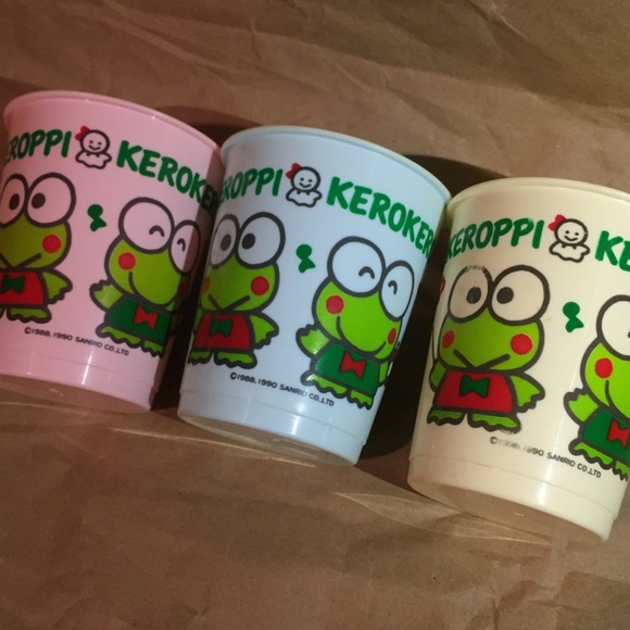 3 Keroppi cups vintage - Picture 1 of 8